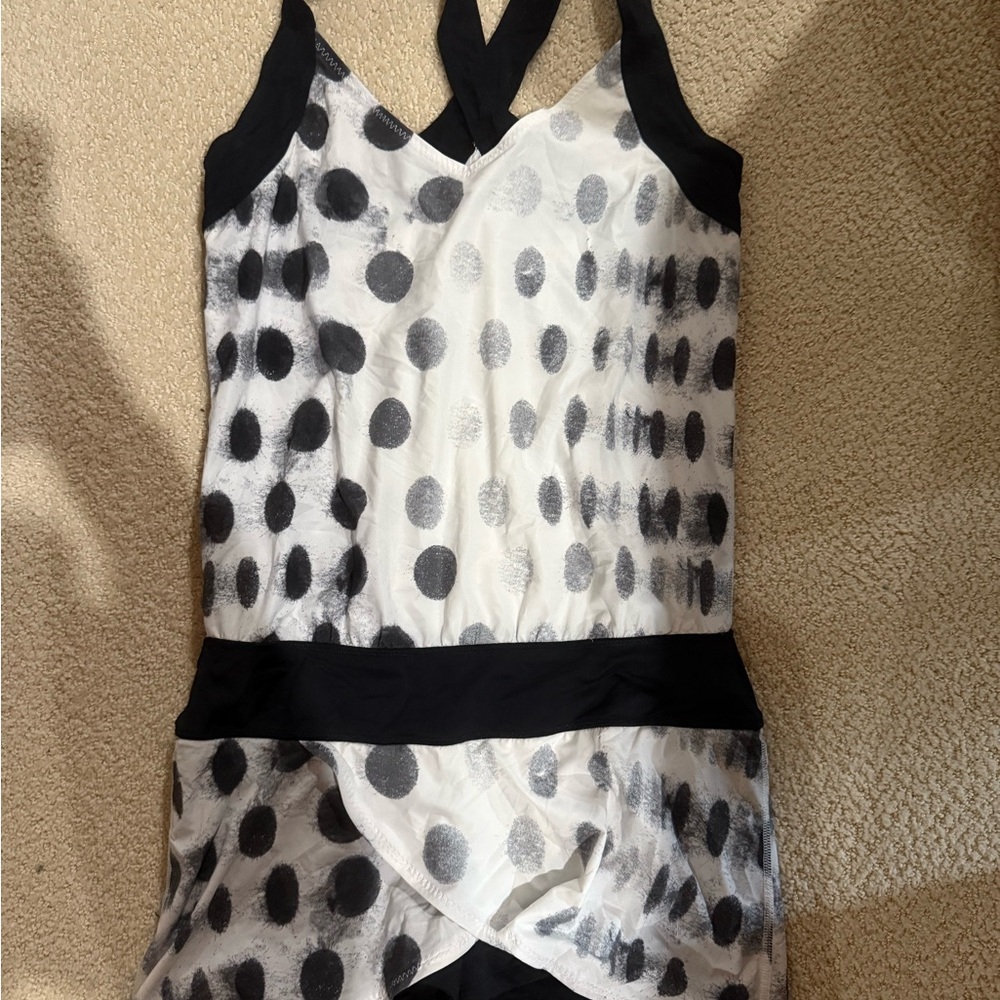 lululemon athletica Black and White Polka Dot Mini Dress
